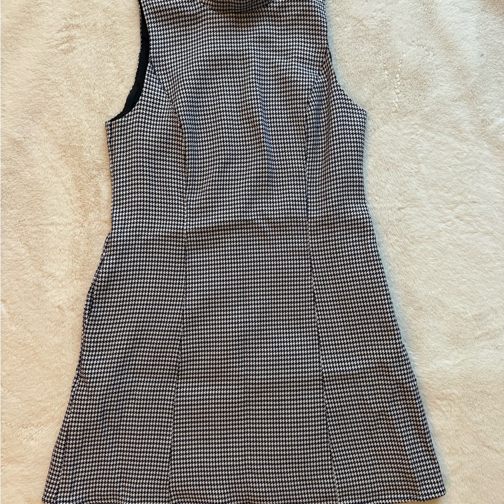 BCBG Black and White Houndstooth Dress
